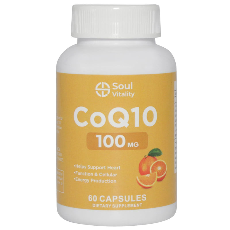 Soul Vitality CoQ10 100mg - 60 Dietary Supplement Capsules