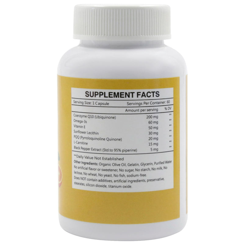 Soul Vitality CoQ10 100mg - 60 Dietary Supplement Capsules