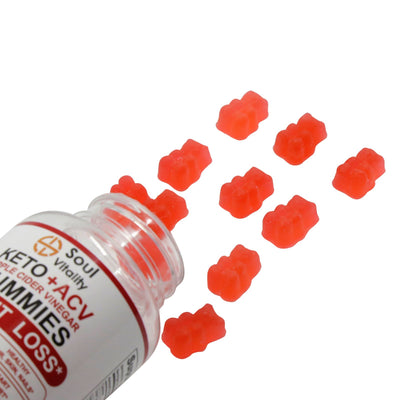Soul Vitality Keto + ACV Apple Cider Vinegar Weight Loss Gummies - 60 Gummies.