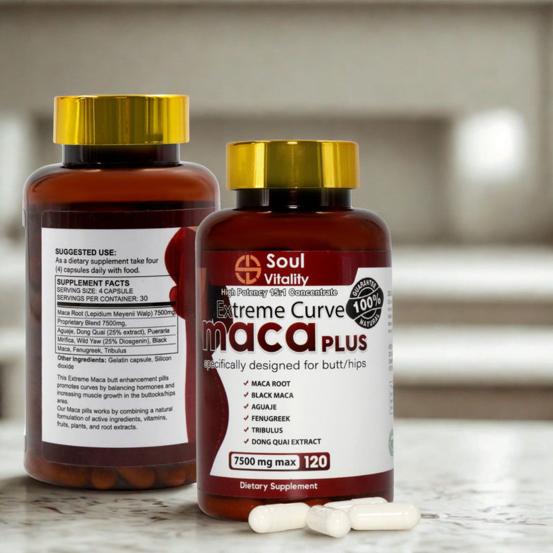 Soul Vitality Maca Plus Extreme Curve Capsules - 120 Dietary Capsules
