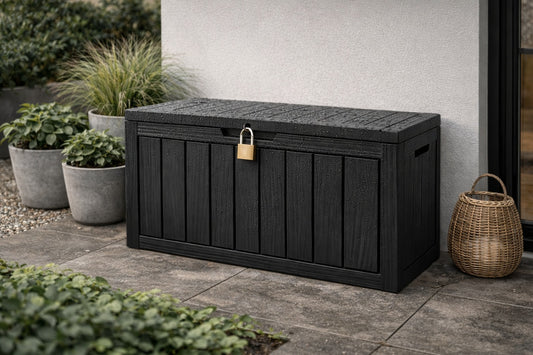 Outdoor Resin Storage Box 170L - Waterproof& UV-Resistant Patio Storage