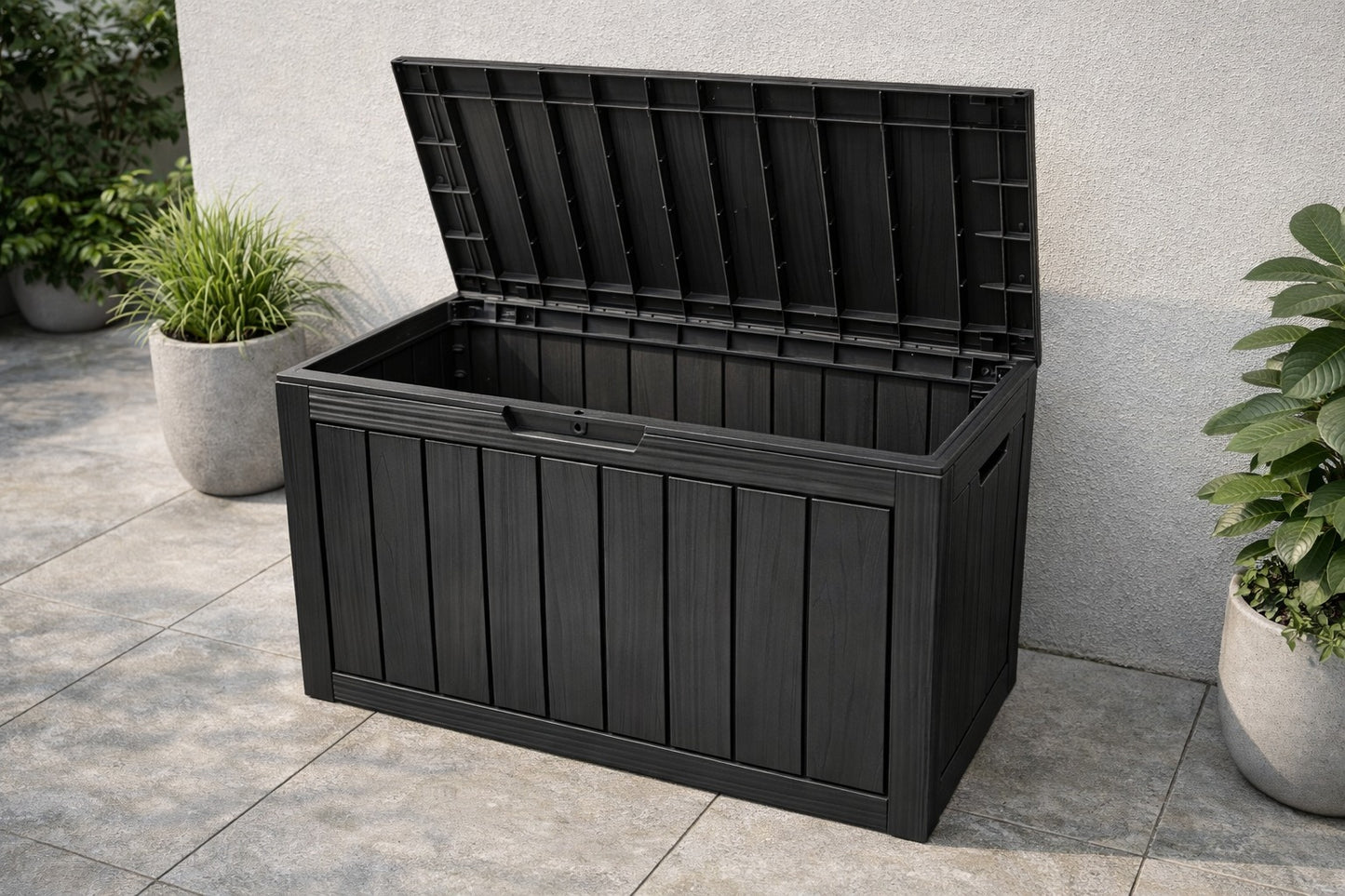 Outdoor Resin Storage Box 170L - Waterproof& UV-Resistant Patio Storage
