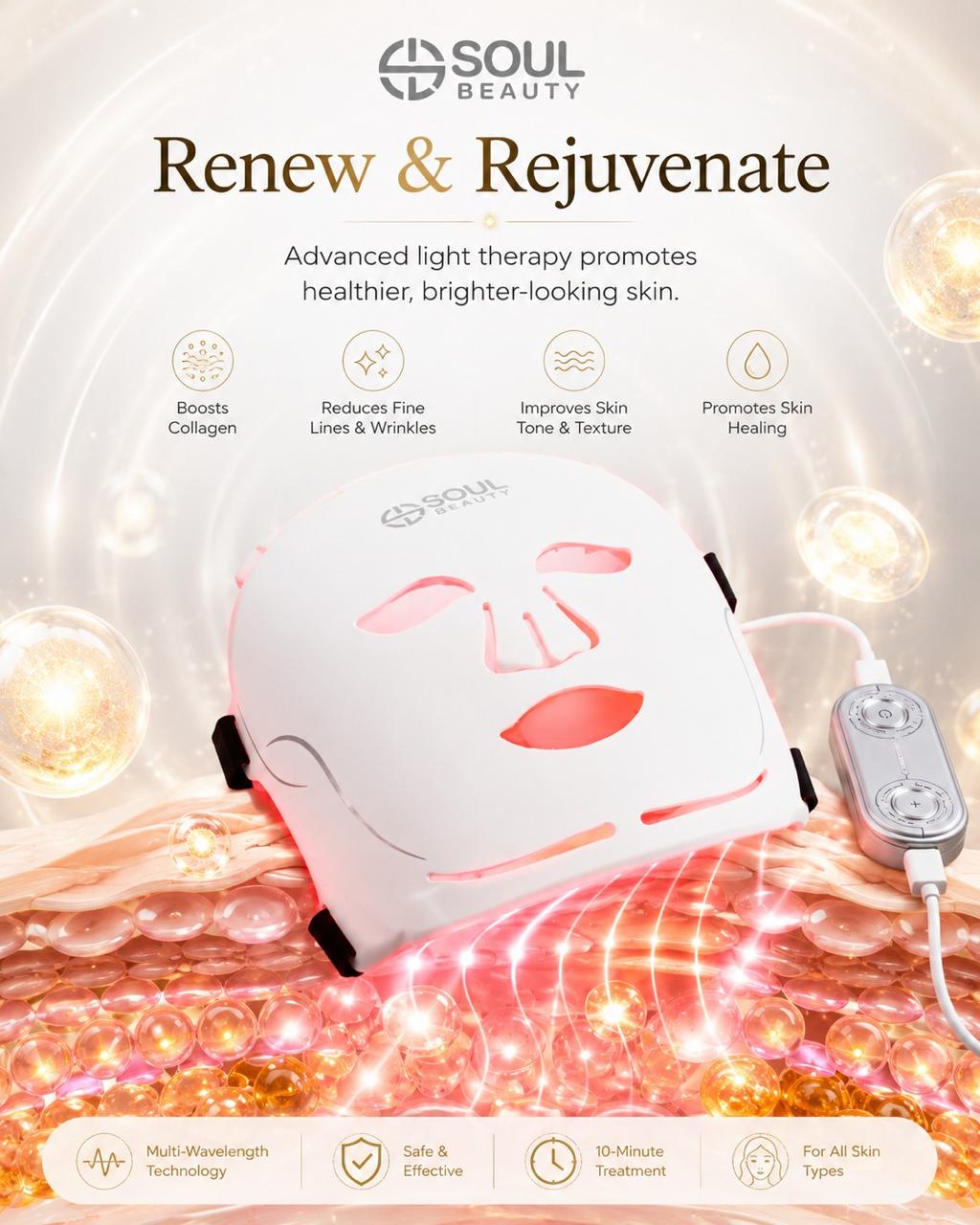 Advanced Silicone LED Light Therapy Face Mask