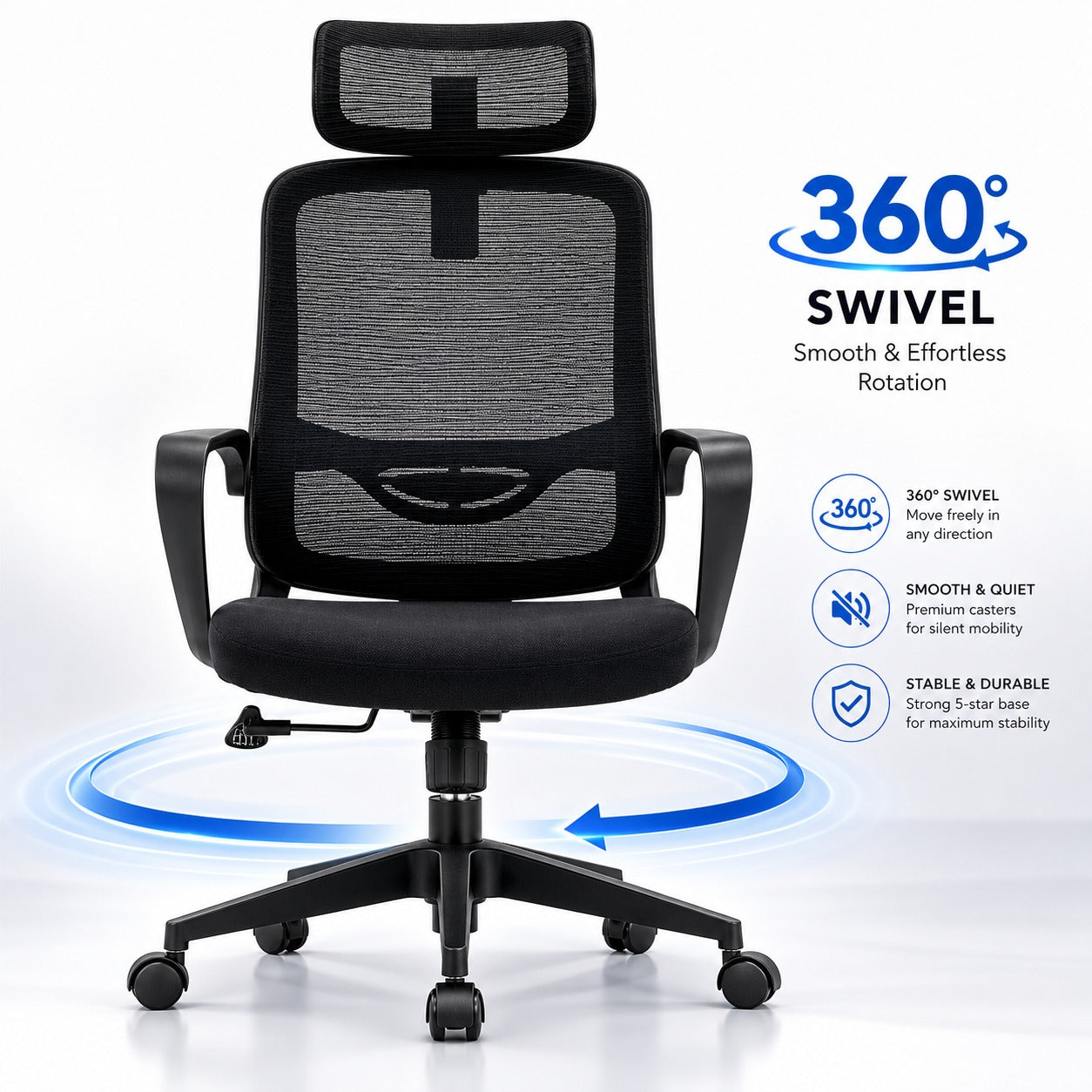 AeroMesh Ergonomic High-Back Mesh Office Chair Duo