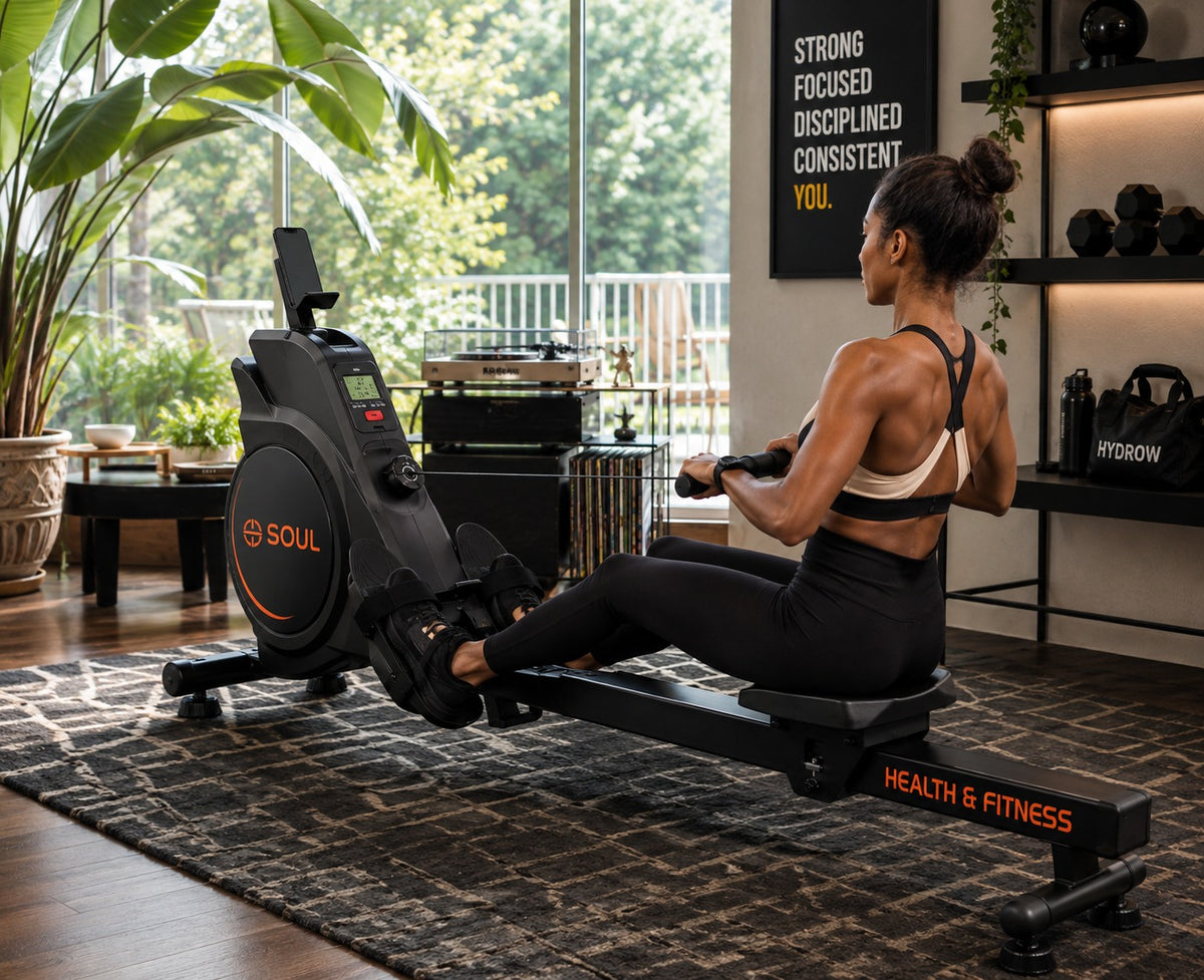 8 Levers Adjustable Aerobics Rowing Machine