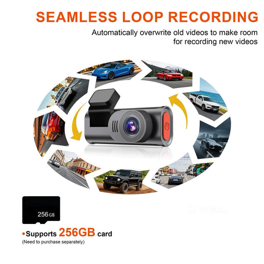 4K Front & 2K Rear Wi-Fi Dashcam with Night Vision