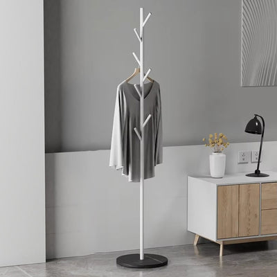 7-Hook Metal Hat & Coat Tree Rack with Slate Marble Base