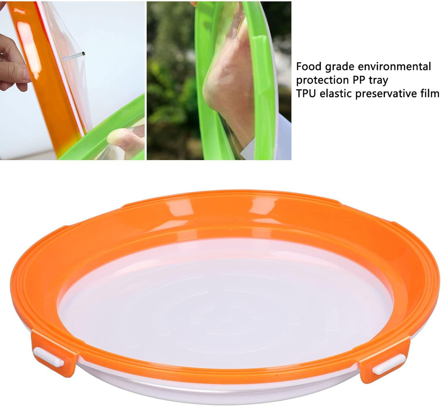 Reusable Leak-Proof Rounded Food Preservation Tray - Pack of 3