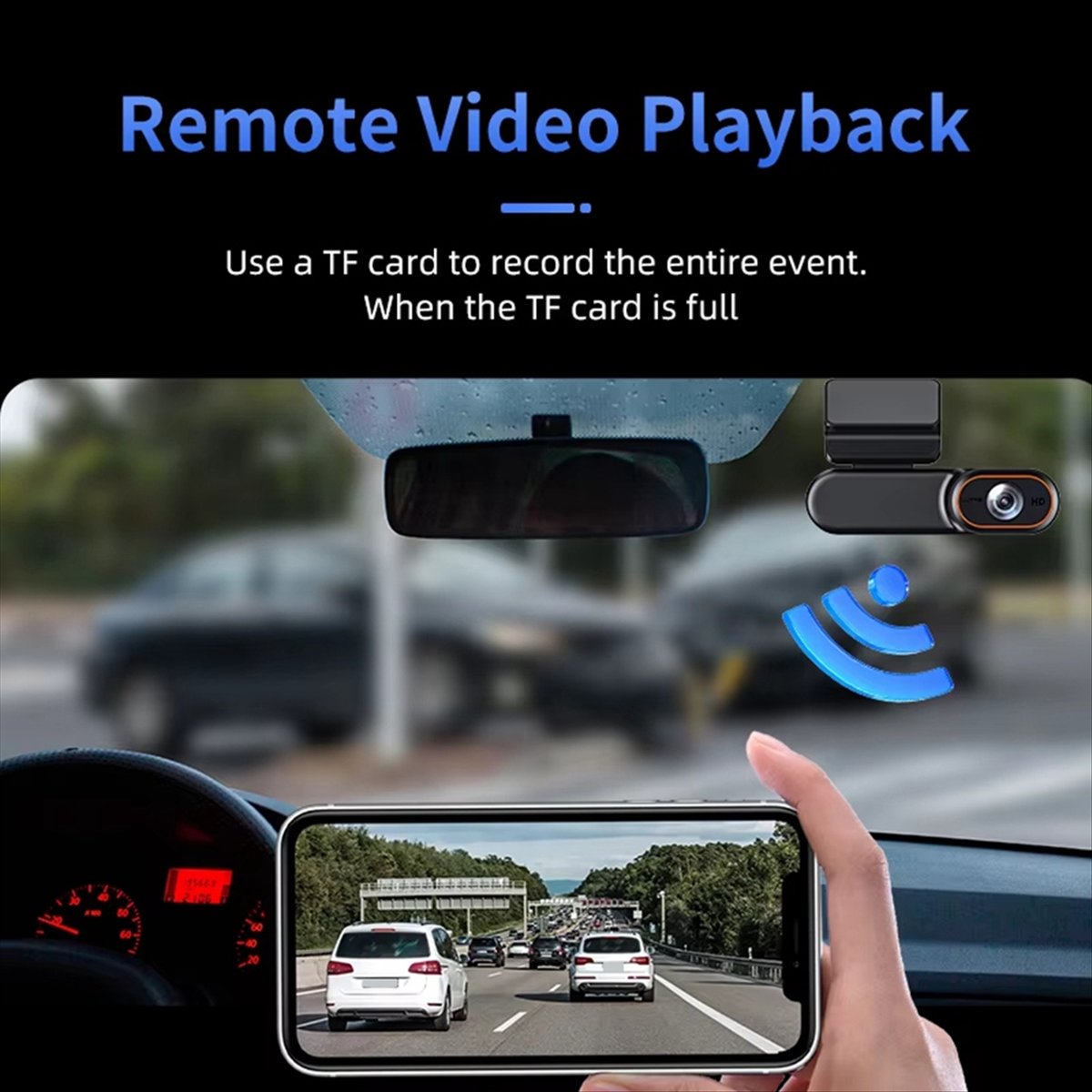 1080p 4G Smart Dash Cam with GPS, Remote Live View & Cloud Storage