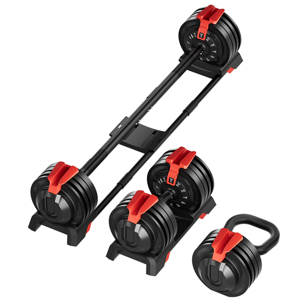 Soul Fit Multi-Function Adjustable Dumbbell-Barbell-Kettlebell - 24 KG