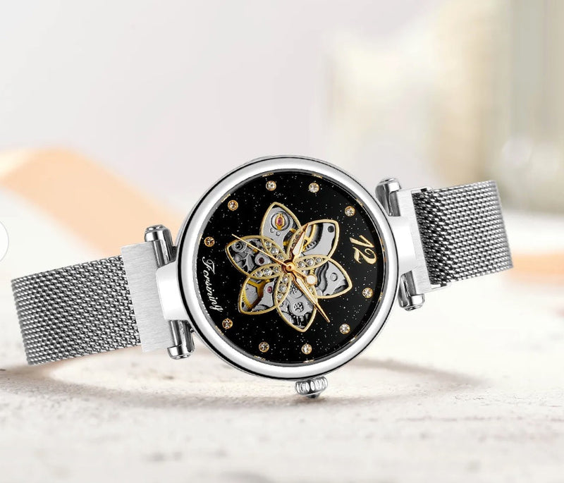 Aurora Flower/Diamante Automatic Woman&