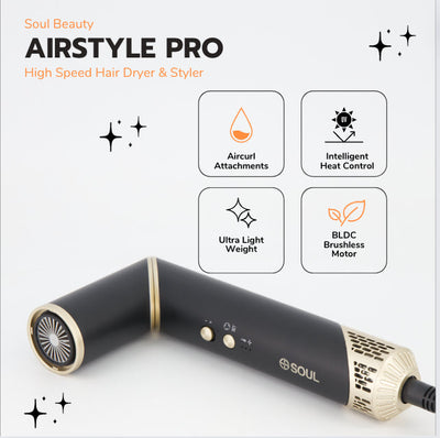 Soul Beauty 4-in-1 Airstylist Pro Hairdryer and Styler Set