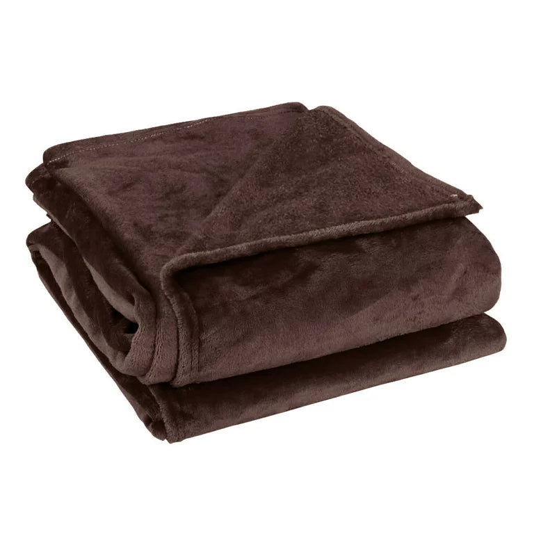 Luxury Super Soft Plush 240GSM Blanket - Chocolate