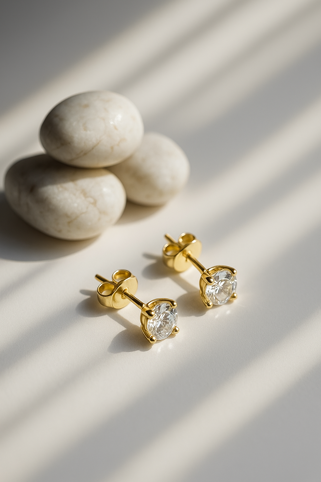 Round Lab Grown Diamond Stud Earrings