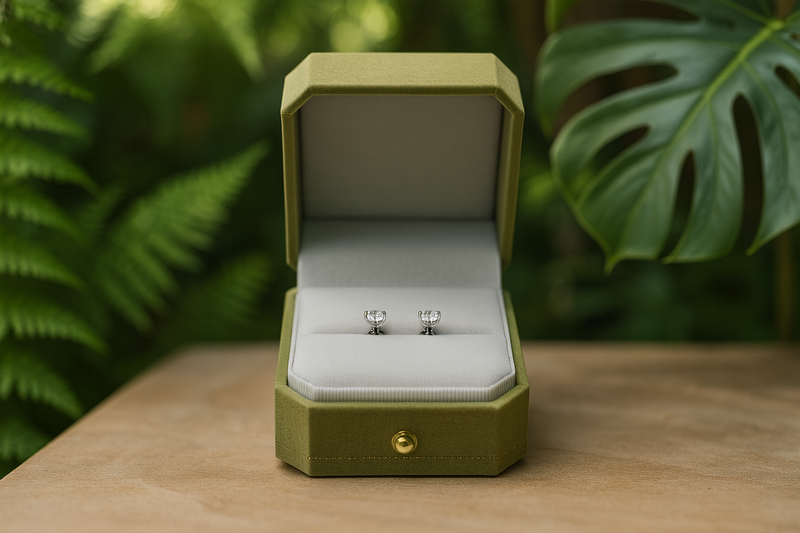 Round Lab Grown Diamond Stud Earrings