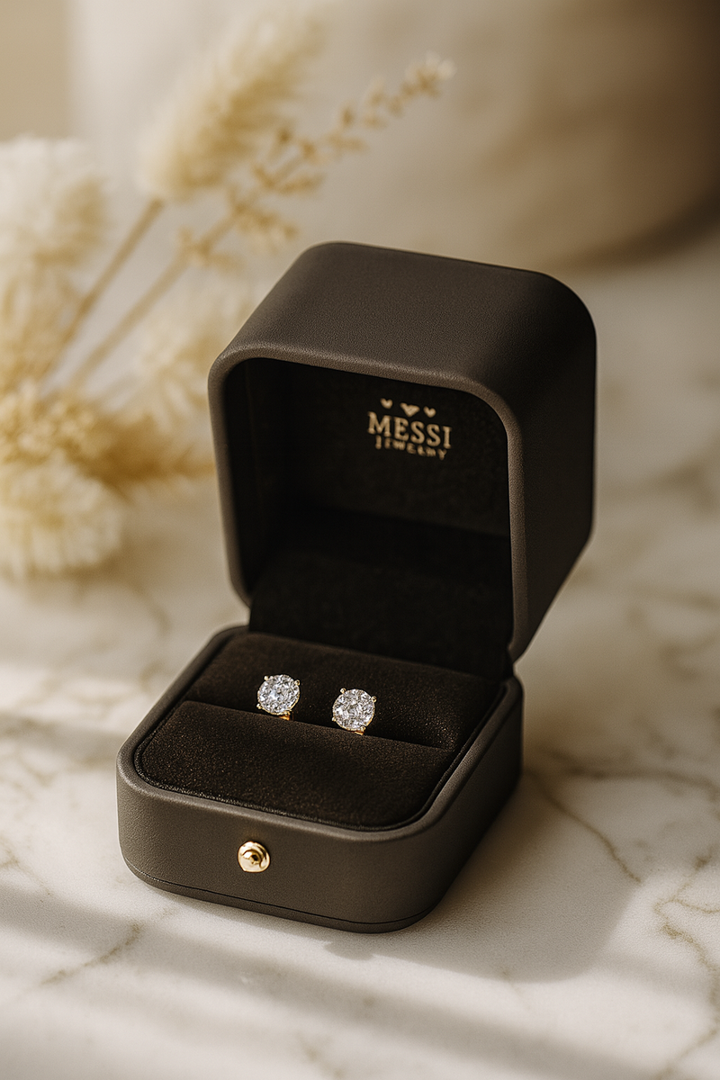 Round Lab Grown Diamond Stud Earrings