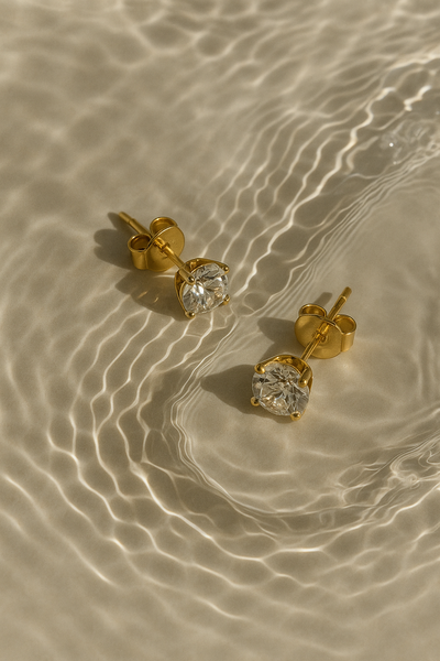 Round Lab Grown Diamond Stud Earrings