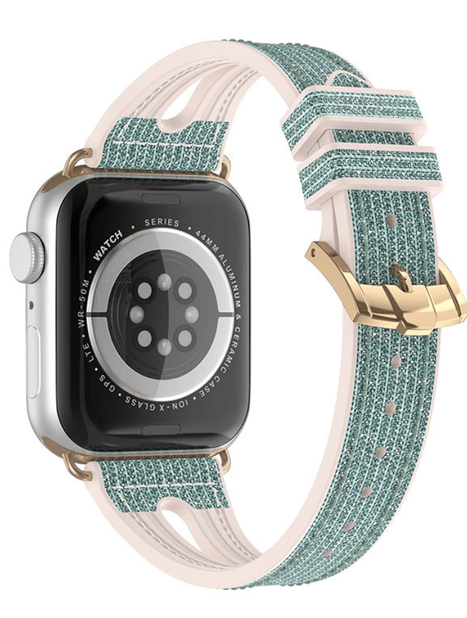 Engraved Bands Reflective Apple Watch Band 44mm Chameleon Glitter