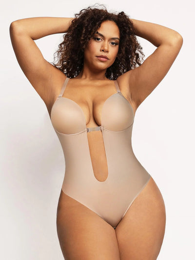 InvisiBody Backless U-Plunge Thong Bodysuit