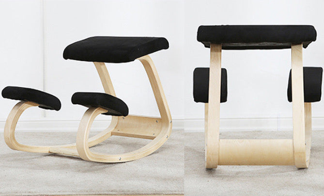 Ergonomic Posture Kneeling Wooden Rocking Chair