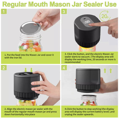 Electric Mason Jar Vacuum Sealer