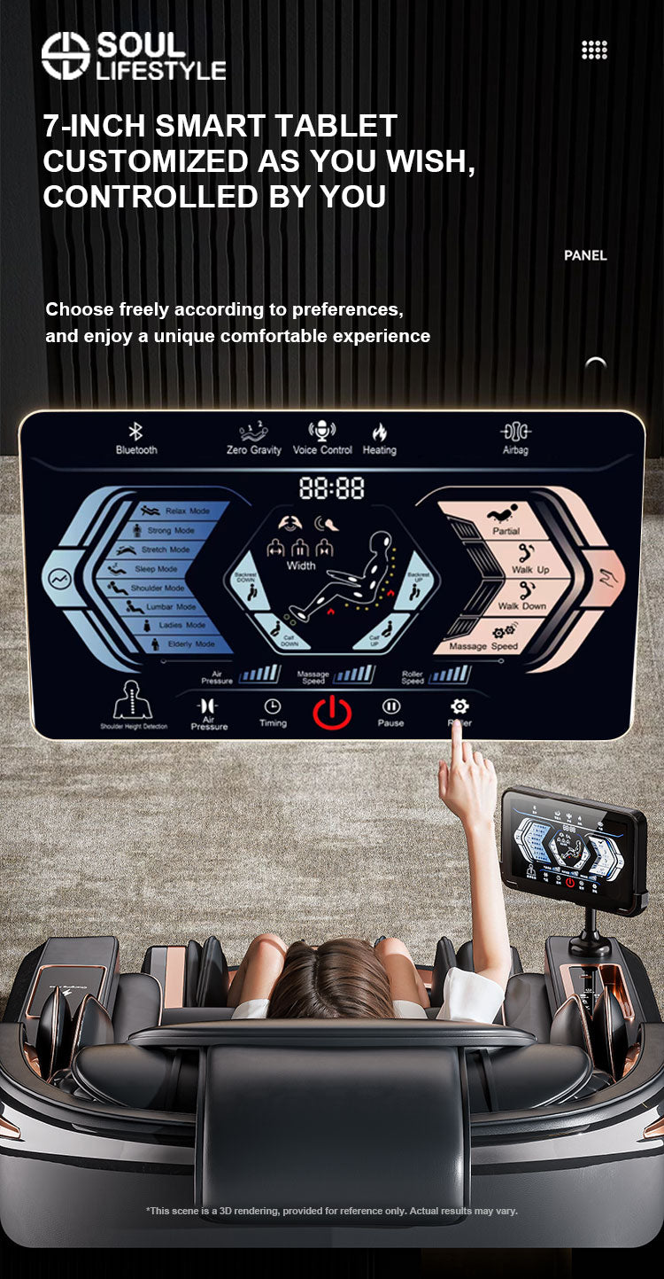 ZenFlow SL-Track Full-Body Massage Chair with Voice Control, Wireless Charging, and Deep Stretching Mechanism