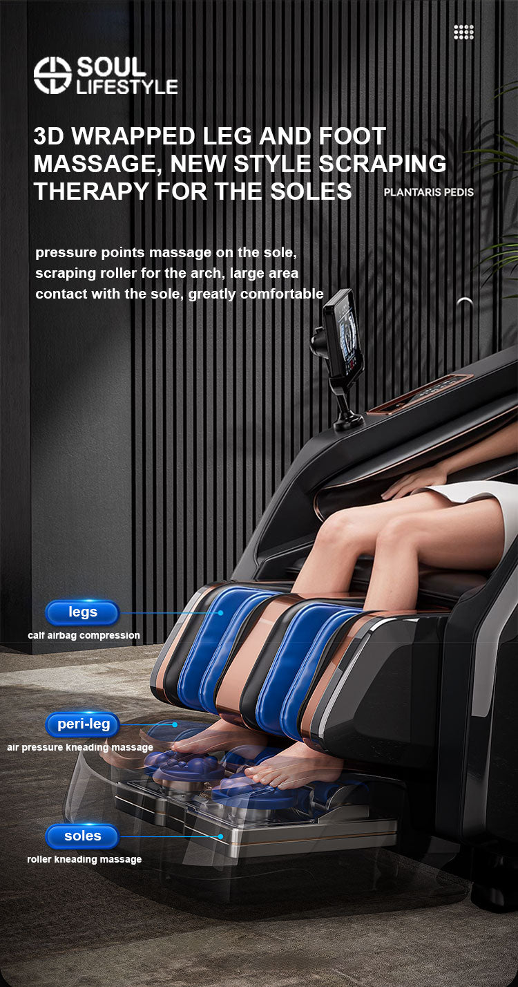 ZenFlow SL-Track Full-Body Massage Chair with Voice Control, Wireless Charging, and Deep Stretching Mechanism