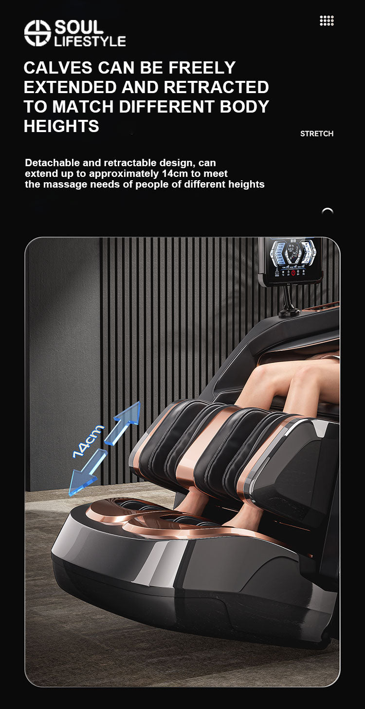ZenFlow SL-Track Full-Body Massage Chair with Voice Control, Wireless Charging, and Deep Stretching Mechanism