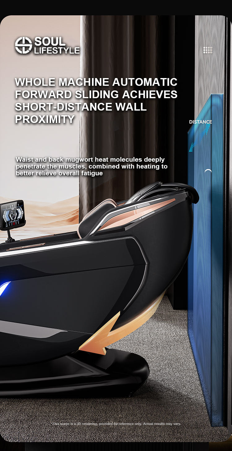 ZenFlow SL-Track Full-Body Massage Chair with Voice Control, Wireless Charging, and Deep Stretching Mechanism