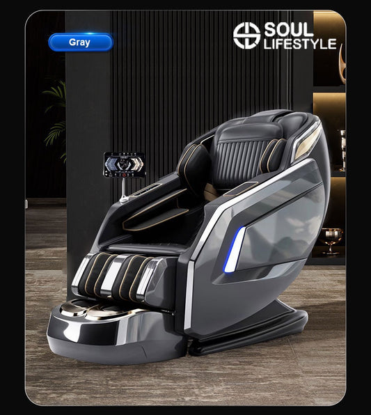 ZenFlow SL-Track Full-Body Massage Chair with Voice Control, Wireless Charging, and Deep Stretching Mechanism
