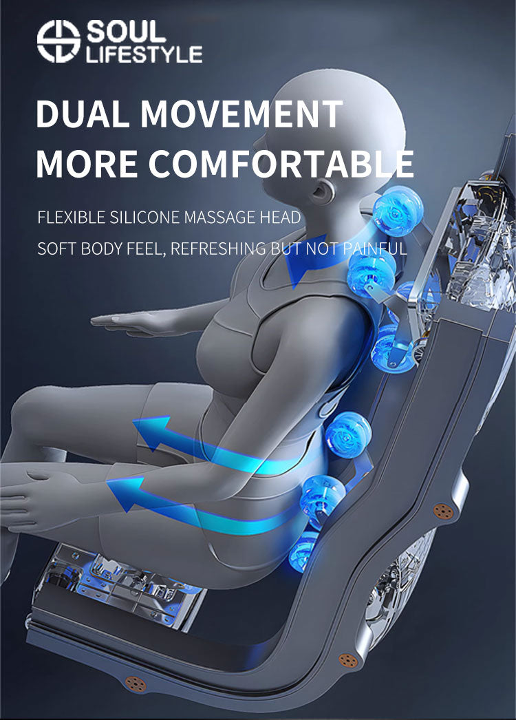 Luxura SL-Track Full-Body Massage Chair with Calf Rub and Automatic Leg Extension