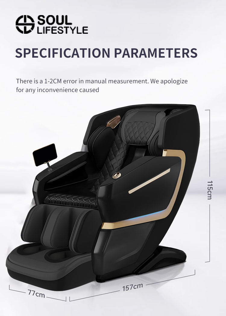 Luxura SL-Track Full-Body Massage Chair with Calf Rub and Automatic Leg Extension