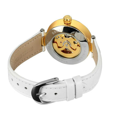 Vento Automatic Luxury Woman's Watch -White/Gold