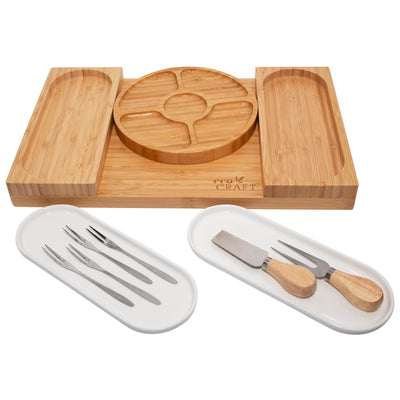 Eco Craft Luxury Bamboo Charcuterie Platter & Serving Tray