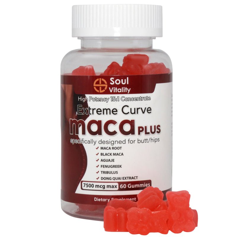 Soul Vitality Maca Plus Extreme Curve Gummies - 60 Dietary Gummies