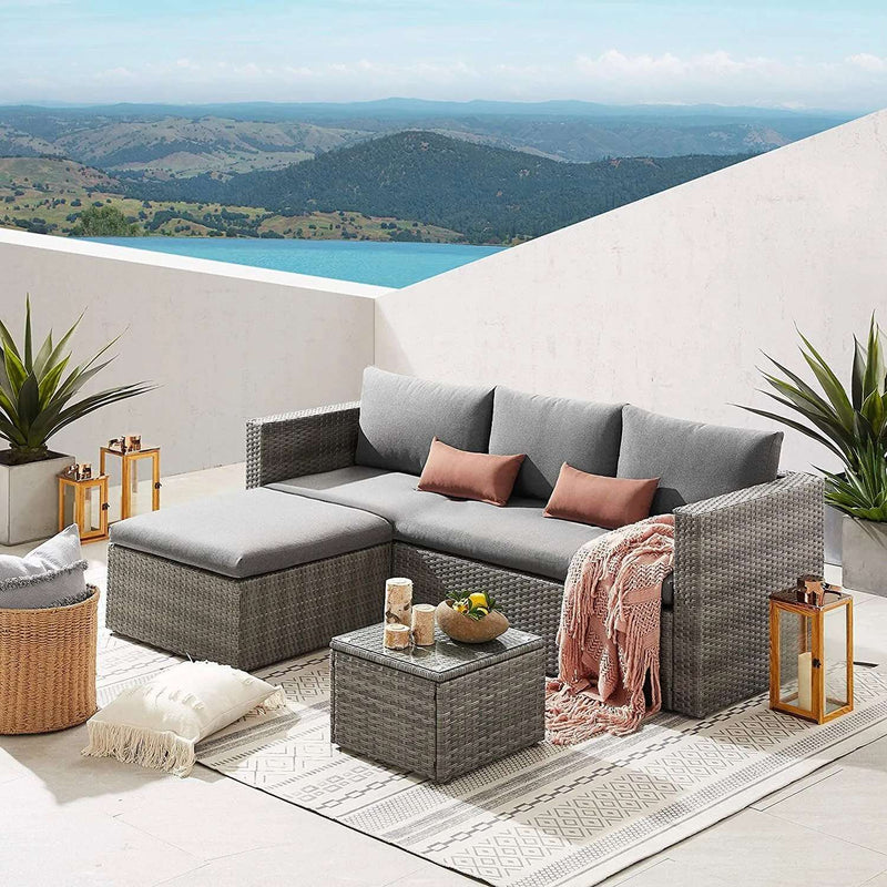 3-Piece Resin Wicker Outdoor Patio Set