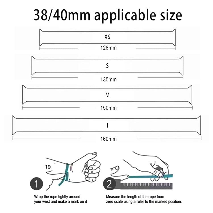 Single Loop Braided Silicone Apple Watch Strap