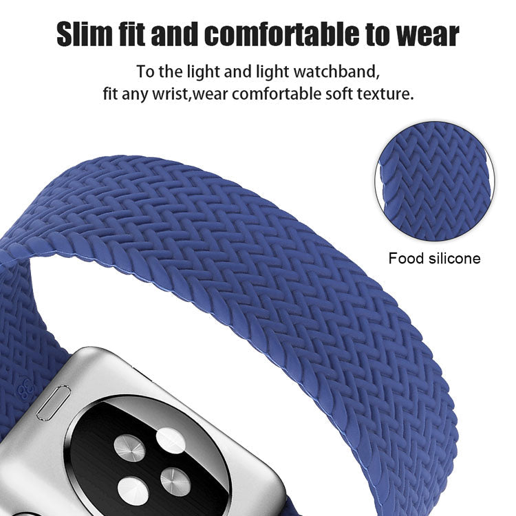 Single Loop Braided Silicone Apple Watch Strap