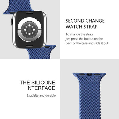 Single Loop Braided Silicone Apple Watch Strap