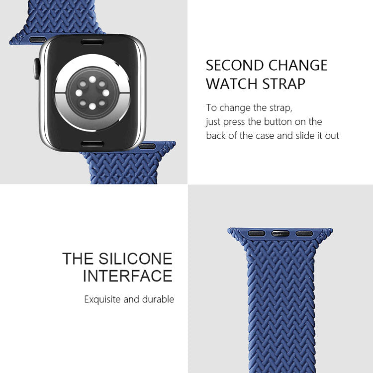 Single Loop Braided Silicone Apple Watch Strap