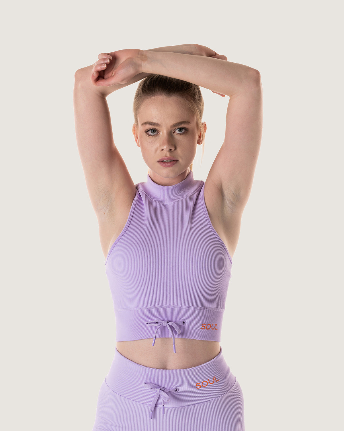 Ribbed Statement Racer Back Top
