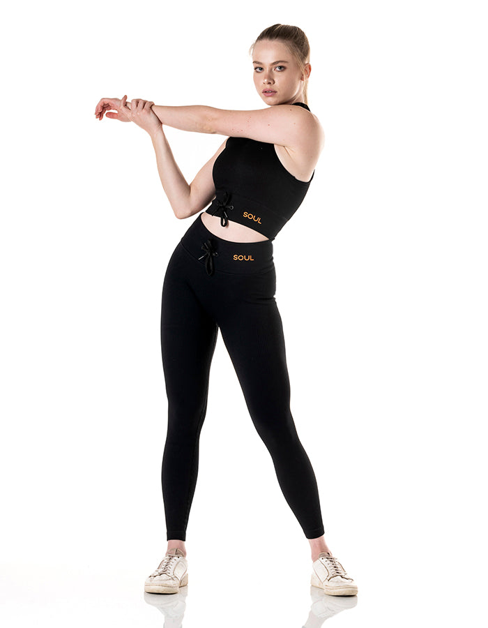Ribbed Statement Racer Back Top