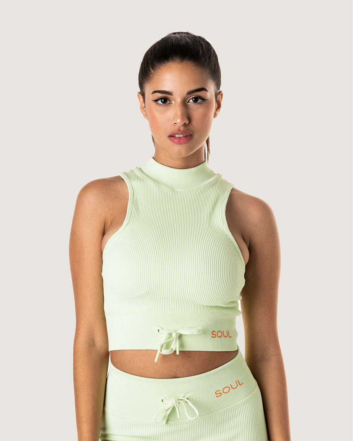 Ribbed Statement Racer Back Top