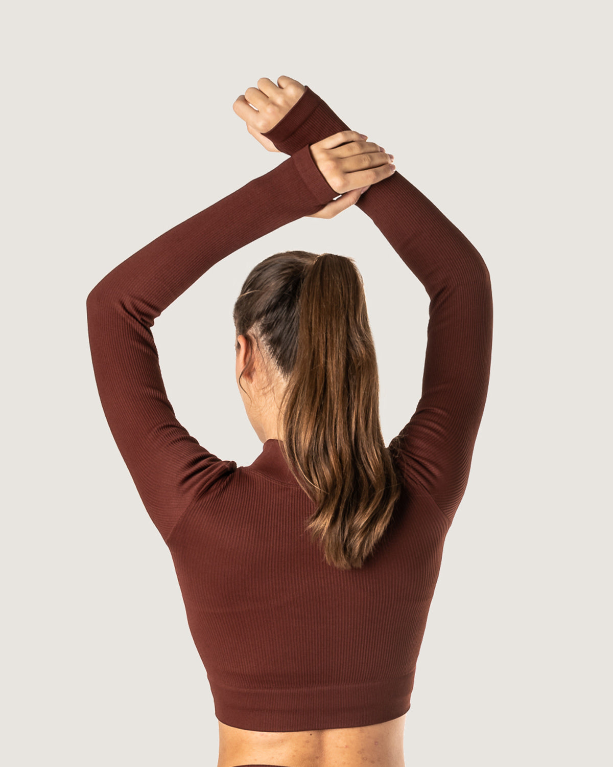 Ribbed Statement Zip-up Long-Sleeve