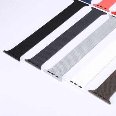Single Loop Braided Silicone Apple Watch Strap