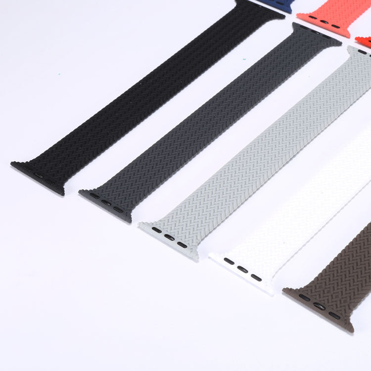 Single Loop Braided Silicone Apple Watch Strap