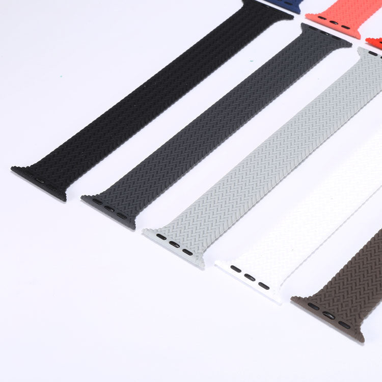 Single Loop Braided Silicone Apple Watch Strap