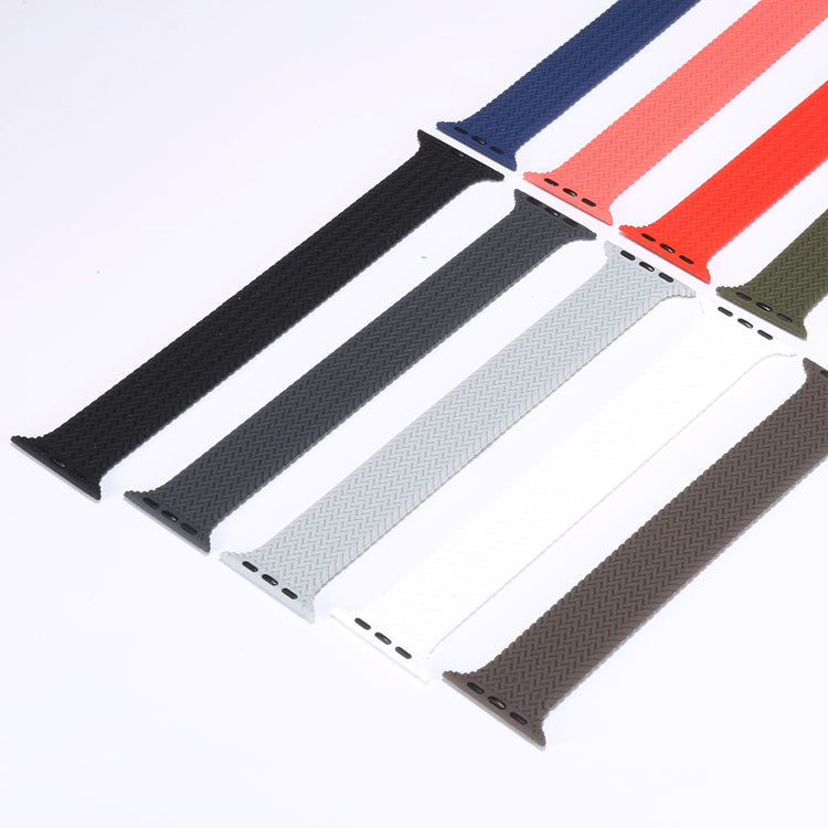 Single Loop Braided Silicone Apple Watch Strap