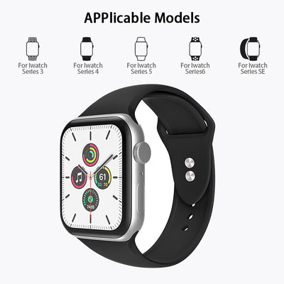 Double Button Silicone Apple Watch Strap