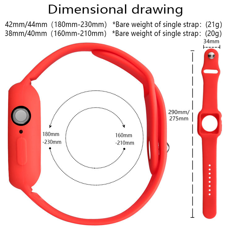 Apple Watchband Silicone Protective Case and Strap